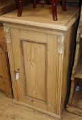 A pine pot cupboard W.47cm
