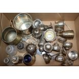 Twelve small items of assorted silver including miniature Victorian chamberstick, Saunders &