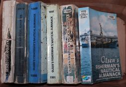 Olsen's Fisherman's Nautical Almanack: Year's 1959 (a/f), 1979, 1988, 1991, 1994 and 1998.