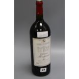 A 1.5l bottle of Chateau Moutjonan 2000