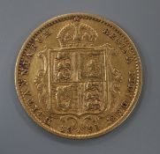 A Victoria gold half sovereign, 1891