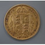 A Victoria gold half sovereign, 1891