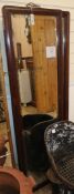 A pair of Chinese hardwood framed mirrors H.162cm