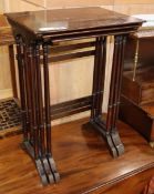 A nest of three Edwardian mahogany occasional tables W.46cm