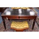 A Victorian Gillows style mahogany partners writing table W.135cm