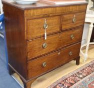 A Regency mahogany chest fitted two short drawers and two graduated long drawers (modified) W.93cm