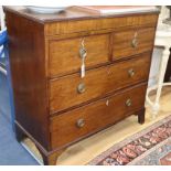 A Regency mahogany chest fitted two short drawers and two graduated long drawers (modified) W.93cm