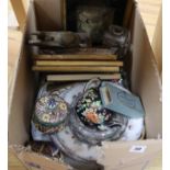 A quantity of mixed china, pictures, etc.
