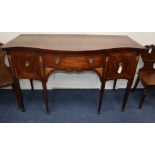 A George III mahogany serpentine sideboard W.152cm