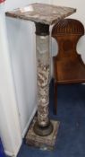 A Victorian marble pedestal H.113cm