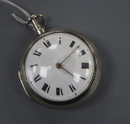 Thomas Richards, London, a George III silver pair-cased key-wind pocket watch, No. 54332