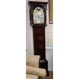A George III mahogany eight-day longcase clock by Joseph Bowles, Winbourn [sic], silvered and gilt