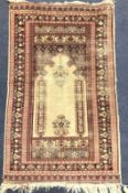 A North West Persian prayer rug 126 x 78cm