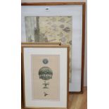 A group of eight assorted decorative ballooning prints