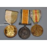 Two WWI medals and a Masonic medal