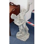 A classical style composition garden statue H.94cm