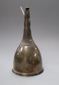 A George III silver wine funnel, crested, London 1803, maker Thomas Wallis II (a.f)