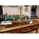 A giltwood pelmet and a similar electrolier Pelmet W.175cm