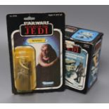 Star Wars - Kenner - an original carded Return of the Jedi figure of Bib Fortuna and a boxed Vehicle