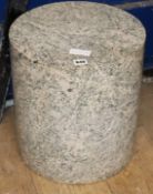 A circular granite pedestal Diameter 36cm