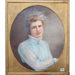 A. Andrews, oil on canvas, Portrait of a lady, signed verso and dated 1908, 56 x 47cm