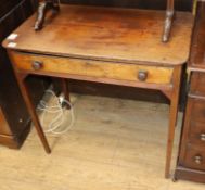 A 19th century mahogany side table W.76cm