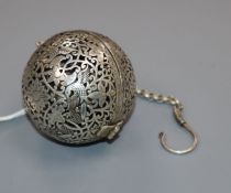 A white metal Islamic pomander