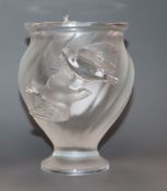 A Lalique 'Rosine' vase, signed height 12.5cm