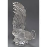 A Lalique 'Coq Nain' glass car mascot