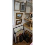 A group of assorted paintings and prints including an Edgar Holloway etching and a pair of Frank