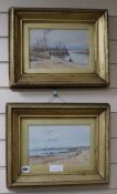 David Small (1846-1927) a pair of watercolours, 'Pittenwagen' and 'Largo Bay', signed and dated