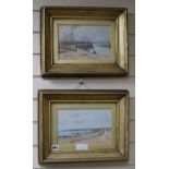 David Small (1846-1927) a pair of watercolours, 'Pittenwagen' and 'Largo Bay', signed and dated