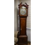 A George III mahogany banded oak 8-day longcase clock, marked Ratcliffe, Chester H.223cm