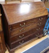 A George III mahogany bureau W.112cm