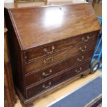 A George III mahogany bureau W.112cm