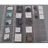 A small collection of English hammered silver coins including two Edward I pennies (Canterbury and