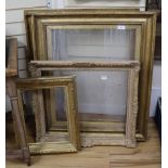 Four 19th century gilt frames