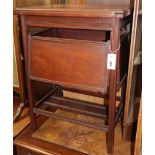 A Victorian card table with four shelves W.53cm