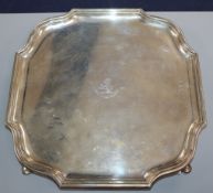 A George V silver salver, Sheffield, 1923, 26cm, 27.5 oz.