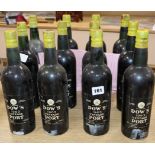 Twelve bottles of Dows vintage port 1963