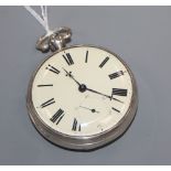 David Owen, Llanrwst, a Victorian silver open-face key-wind pocket watch.