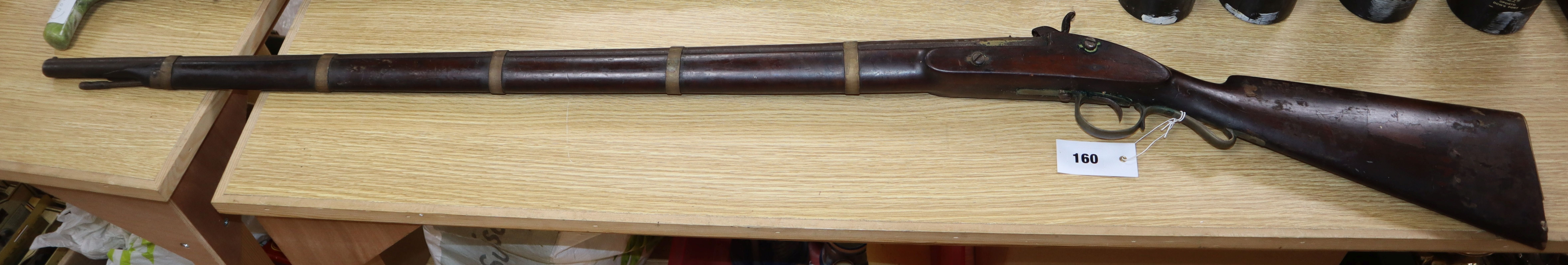 An Indian percussion lock musket