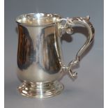 A George V silver baluster mug, Chester, 1912, 6 oz.
