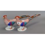 A pair of Herend pheasants width 33cm