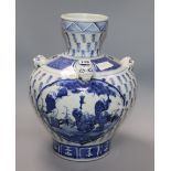 A large Chinese blue and white jar height 40cm
