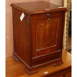 An Edwardian inlaid mahogany coal box, television unit and a corner table Corner table W.39cm