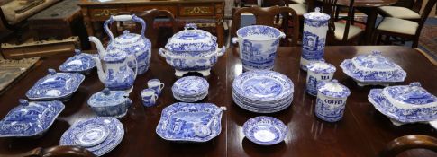 A collection of Spode Italian blue and white dinner ware