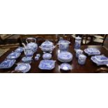A collection of Spode Italian blue and white dinner ware