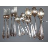 An 18 piece part canteen of German 800 standard flatware, 31 oz.