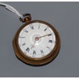 Richard Sempler, London, a George III gilt pair-cased key-wind pocket watch.